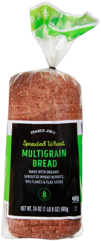 Sprouted Wheat Multigrain Bread 24 Oz Organic High Protein Sliced Bread