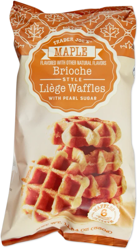 Maple Brioche Style Liège Waffles 11.64 Oz Sweet Belgian-Style Pearl Sugar Waffles