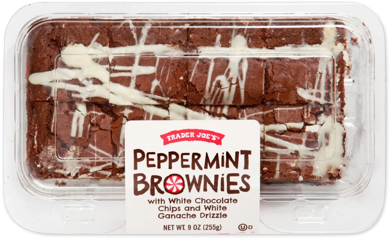 Peppermint Brownies 9 Oz Fudgy Holiday Brownie Bites