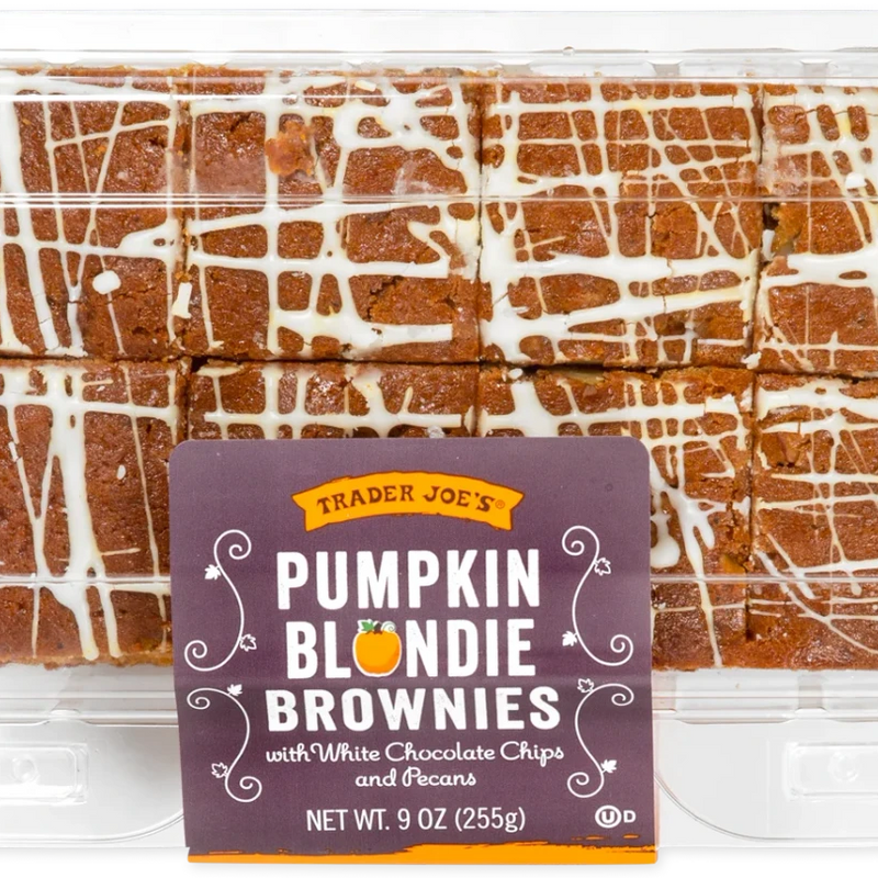 Pumpkin Blondie Brownies 9 Oz Seasonal Spiced Dessert Squares