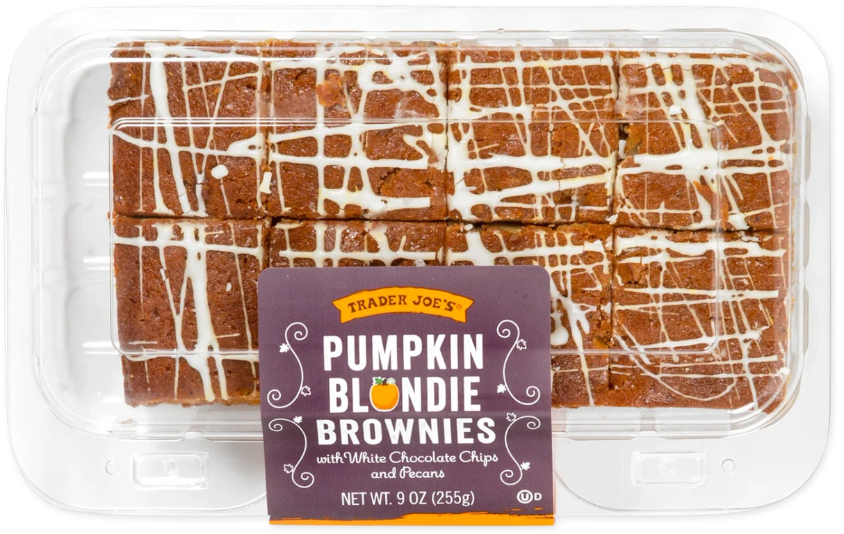 Pumpkin Blondie Brownies 9 Oz Seasonal Spiced Dessert Squares