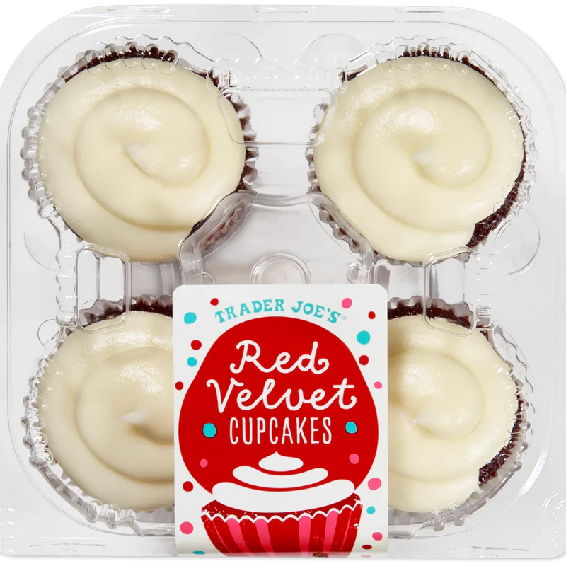 Red Velvet Cupcakes 10.5 Oz Cream Cheese Frosted Bakery Treats