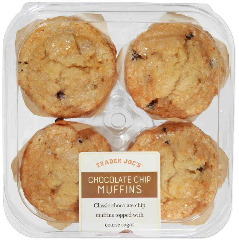 Chocolate Chip Muffins 14 Oz Fresh Bakery Style Pack