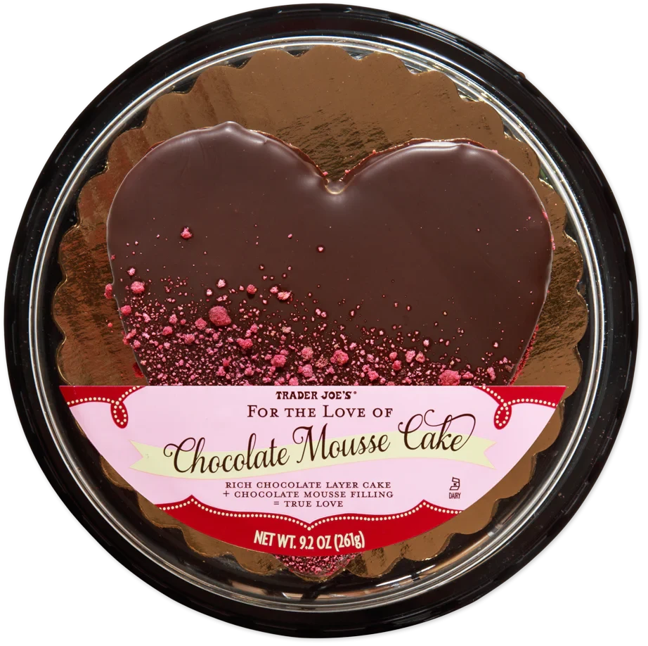 For the Love of Chocolate Mousse Cake 9.2 Oz Chocolate Heart Layer Cake