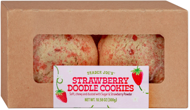 Strawberry Doodle Cookies 10.58 Oz Soft Chewy Strawberry Sugar Cookies