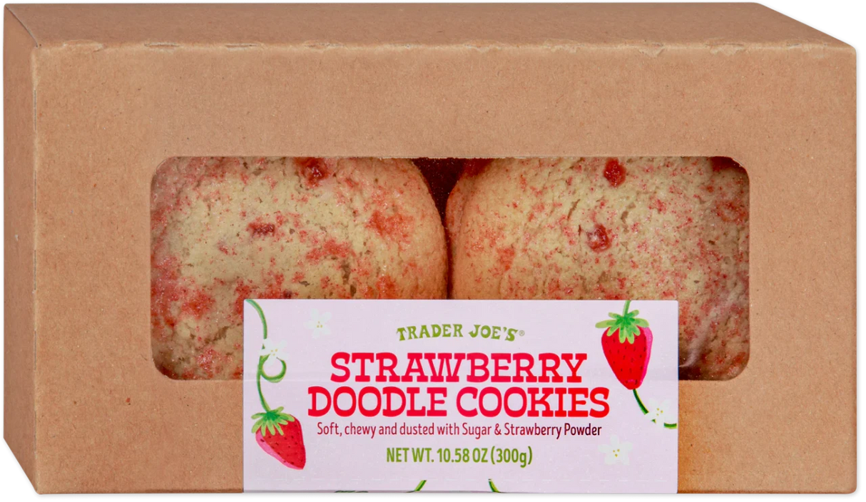 Strawberry Doodle Cookies 10.58 Oz Soft Chewy Strawberry Sugar Cookies