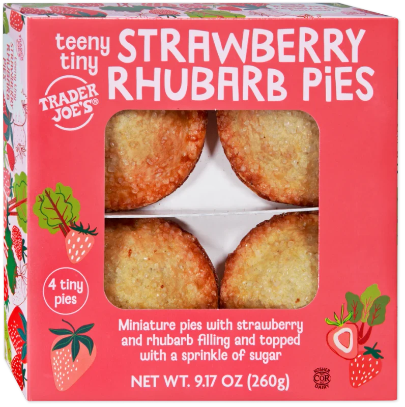 Teeny Tiny Strawberry Rhubarb Pies 9.17 Oz Mini Fruit Hand Pies
