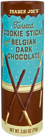 Twisted Cookie Sticks – Belgian Dark Chocolate Dipped Biscuit Sticks