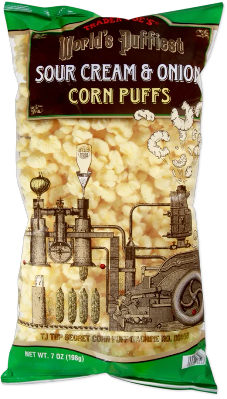 World’s Puffiest Sour Cream Onion Corn Puffs – Ultra-Air-Puffed Savory Snack