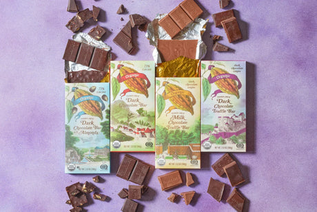 Organic Dark Chocolate Bar with Almonds – 73% Cacao Rich Chocolate Experience