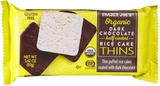 Organic Dark Chocolate Half-Coated Rice Cake Thins – Crunchy Chocolate Rice Snack