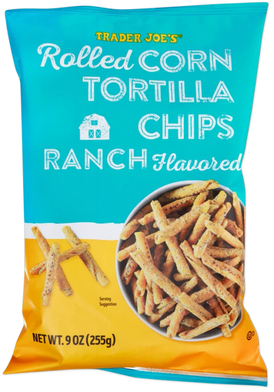Ranch Flavored Rolled Corn Tortilla Chips – Creamy Herb Seasoned Crunch