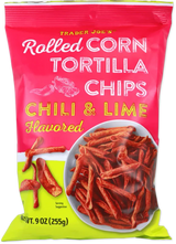 Chili & Lime Flavored Rolled Corn Tortilla Chips – Spicy Tangy Corn Scrolls