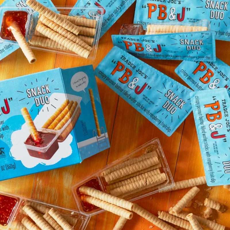 PB & J Snack Duo – Peanut Butter Wafer Sticks with Raspberry Dip (12.7 oz)