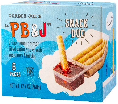PB & J Snack Duo – Peanut Butter Wafer Sticks with Raspberry Dip (12.7 oz)