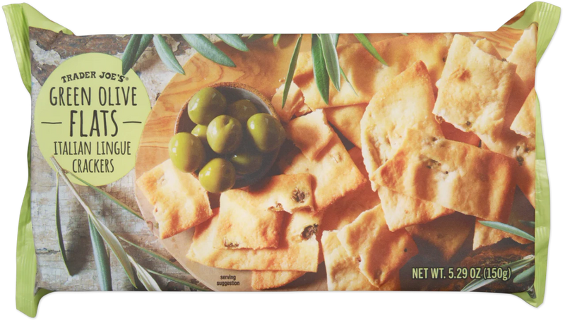 Green Olive Flats – Italian Lingue Crackers with Green Olives