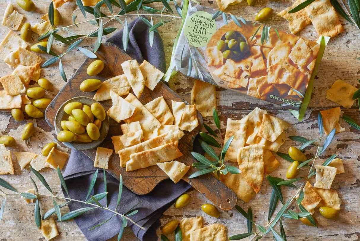 Green Olive Flats – Italian Lingue Crackers with Green Olives