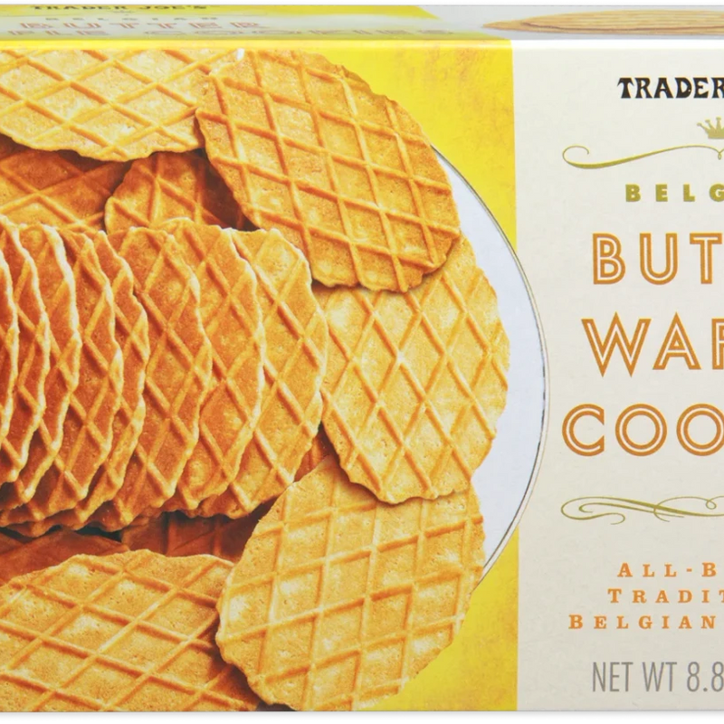 Belgian Butter Waffle Cookies – Crispy All-Butter European Wafer Cookies 8.8 Oz