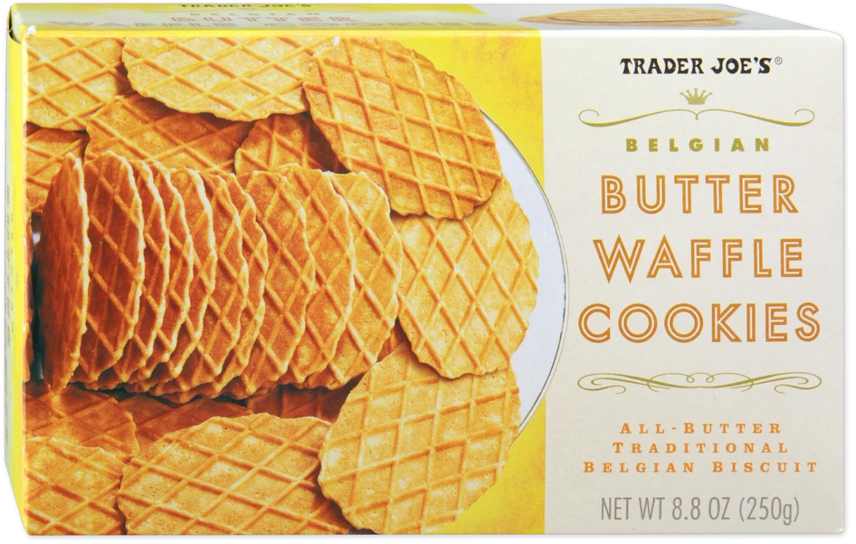 Belgian Butter Waffle Cookies – Crispy All-Butter European Wafer Cookies 8.8 Oz