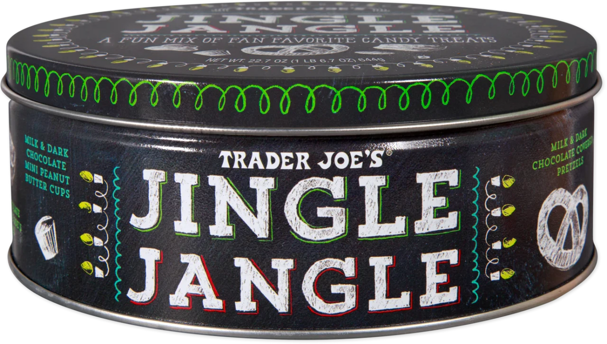 Jingle Jangle Holiday Chocolate Snack Tin Assortment 22.7 Oz