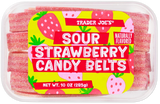 Sour Strawberry Candy Belts – Tangy Strawberry Chewy Strips (10 oz)