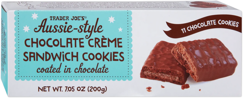 Aussie-Style Chocolate Crème Sandwich Cookies – Triple Chocolate Cream Cookies (7.05 oz)