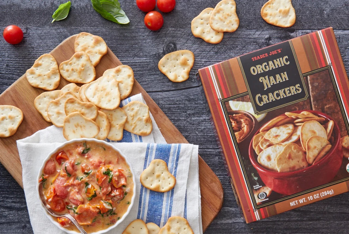 Organic Naan Crackers – Crisp Mini Naan-Style Snack Crackers (10 oz)