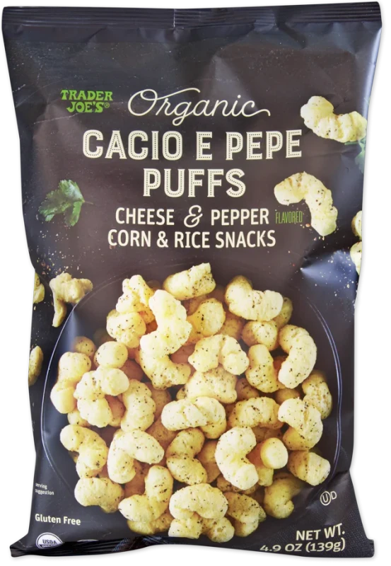 Organic Cacio e Pepe Puffs – Light & Crunchy Cheesy Pepper Snack