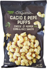 Organic Cacio e Pepe Puffs – Light & Crunchy Cheesy Pepper Snack