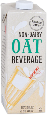 Non Dairy Oat Beverage Smooth Creamy Vegan Milk Alternative