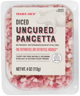Diced Uncured Pancetta – 4 Oz Italian Pork Belly