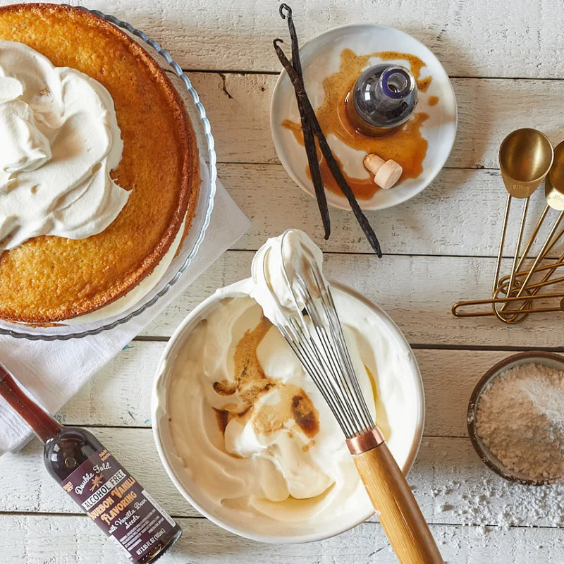 Double Fold Alcohol Free Bourbon Vanilla Flavoring 3.55 Fl Oz Madagascar Vanilla Seeds