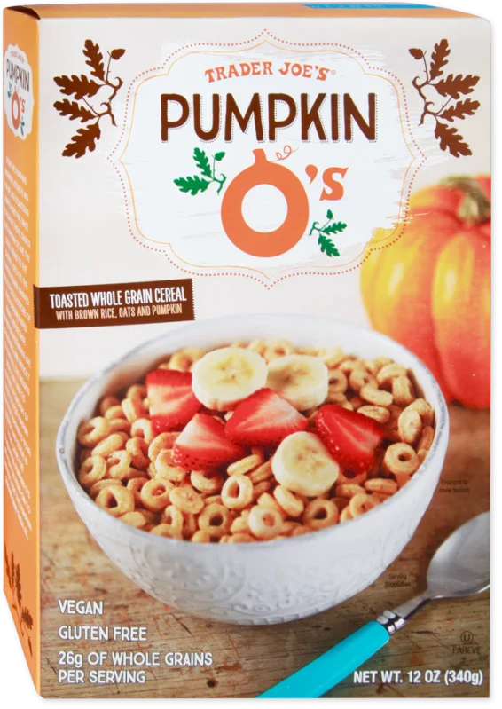 Trader Joe's Pumpkin O's Cereal - Real Pumpkin, Seasonal Flavor 12 Oz