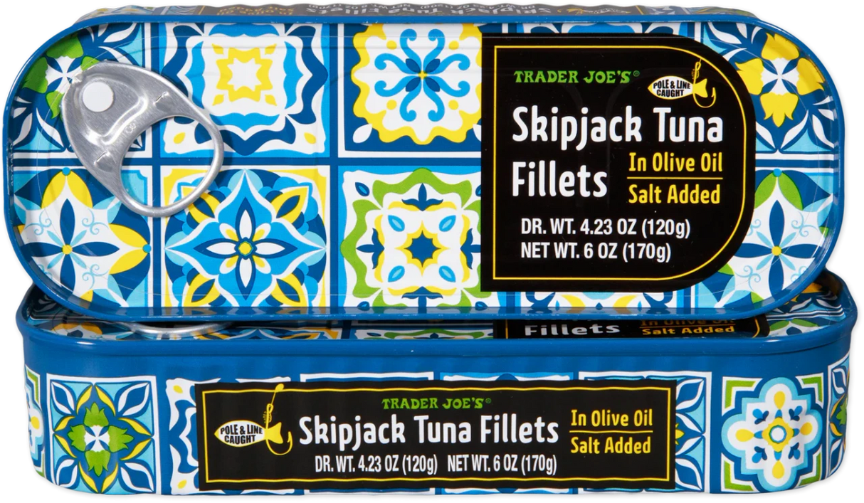 Skipjack Tuna Fillets in Olive Oil – 6 Oz – High Protein, Low Carb Seafood