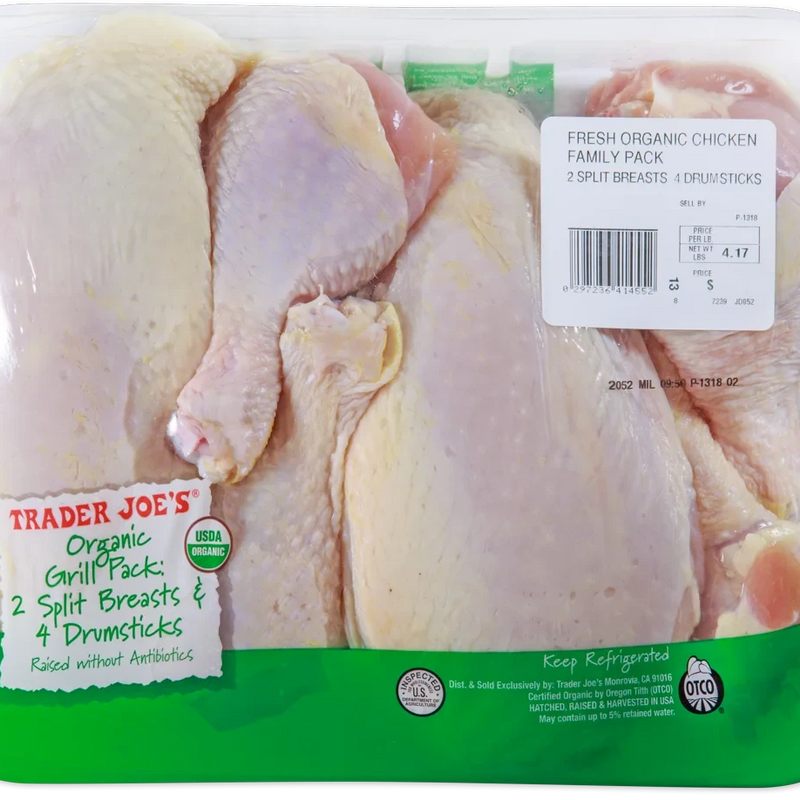 Organic Chicken Grill Pack – 1 Lb Bone-In Mix