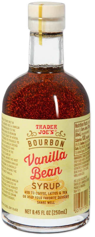 Bourbon Vanilla Bean Syrup – Premium Sweet Coffee & Dessert Flavoring Syrup