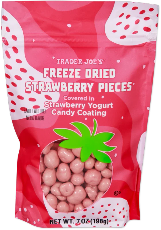 Freeze Dried Strawberry Pieces – Strawberry Yogurt Covered Crunchy Bites (7 oz)