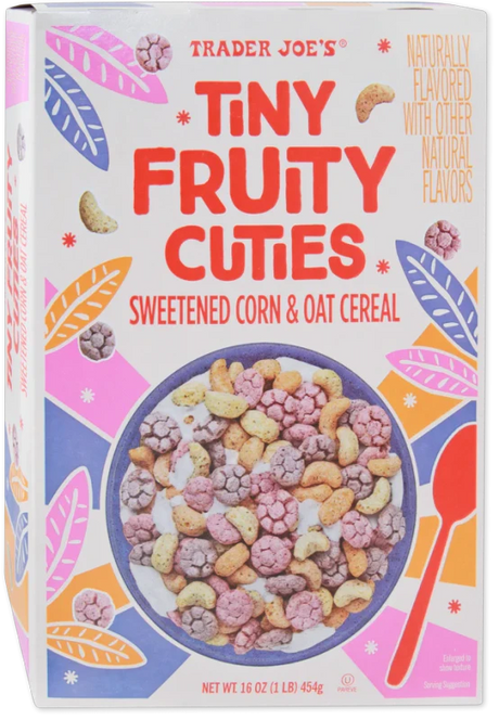 Tiny Fruity Cuties Cereal 16 Oz Trader Joe’s Colorful Flower Moon Shapes