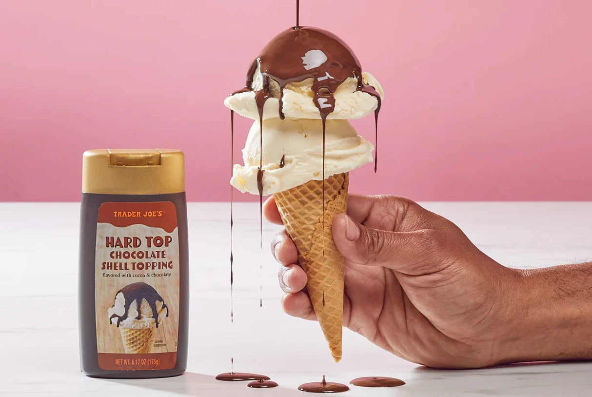Hard Top Chocolate Shell Topping – Rich Dark Chocolate Ice Cream Shell