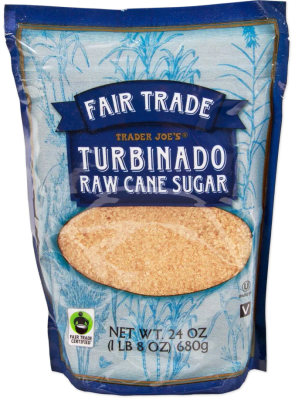 Fair Trade Turbinado Raw Cane Sugar – 24 Oz Golden & Caramel-Infused