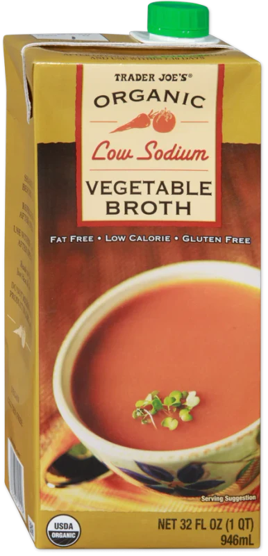 Trader Joe’s Organic Low Sodium Vegetable Broth – Gluten-Free, Flavorful Base