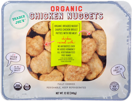 Organic Chicken Nuggets – 12 Oz Fully Cooked Breaded Chicken Breast Nuggets