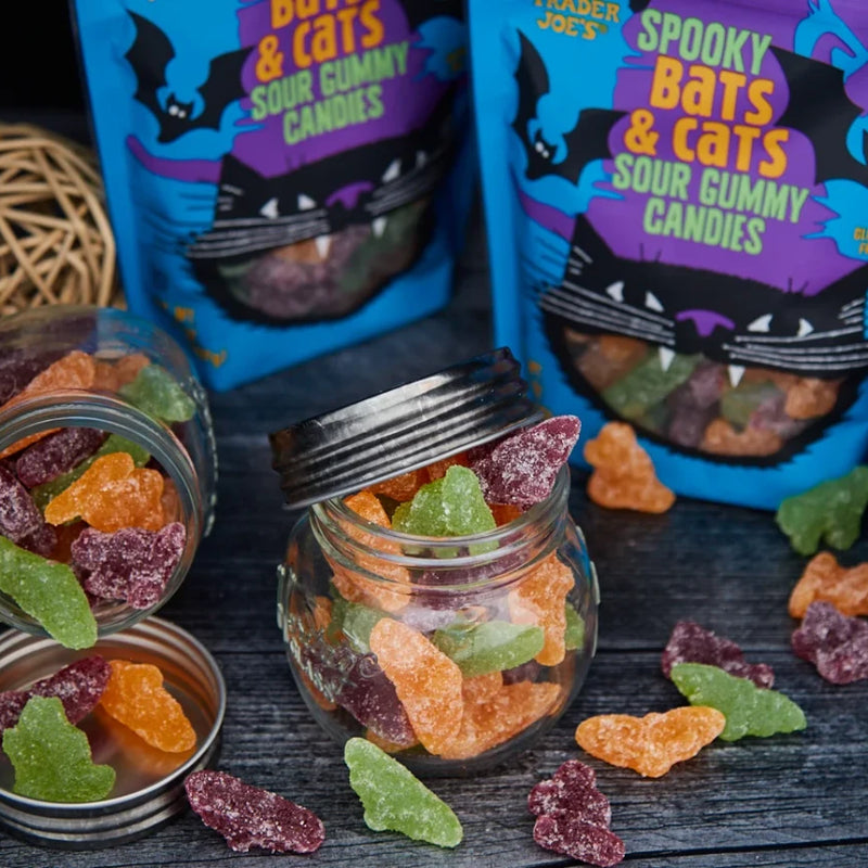 Spooky Bats &amp; Cats Sour Gummy Candies – Halloween Gummies (14 oz)