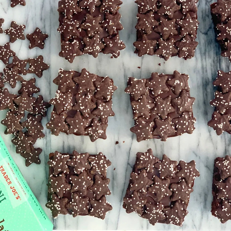 Mini Dark Chocolate Mint Stars – Holiday Chocolate Cookies with Minty Crunch