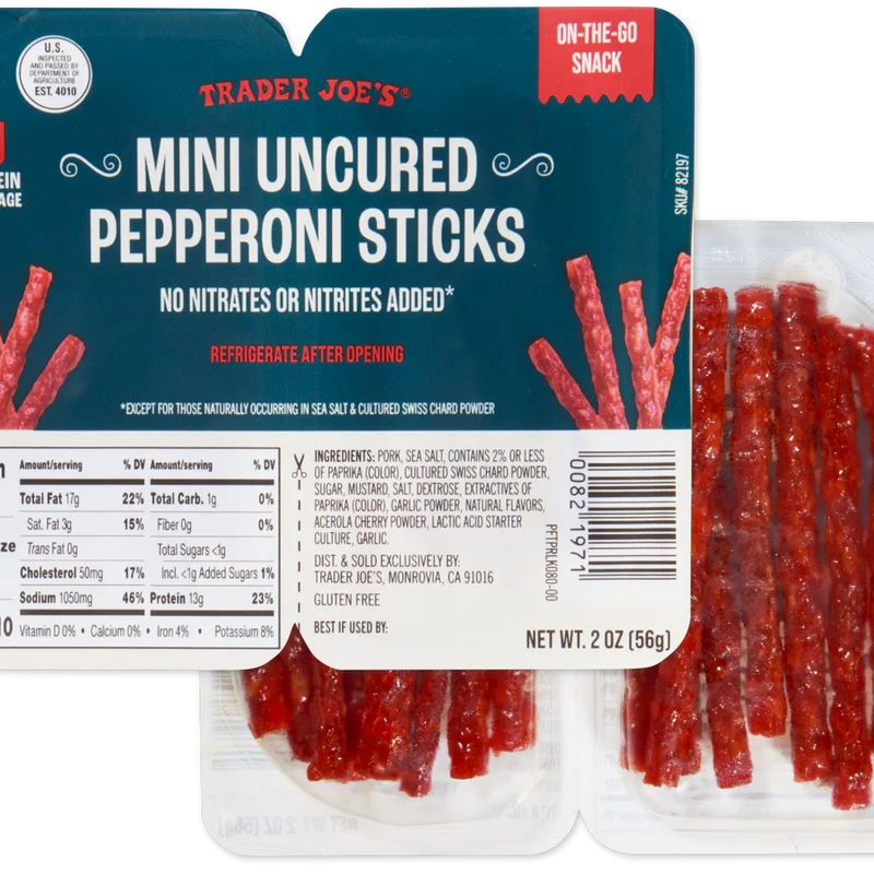 Mini Uncured Pepperoni Sticks – Bold Savory Protein Snack 2 Oz