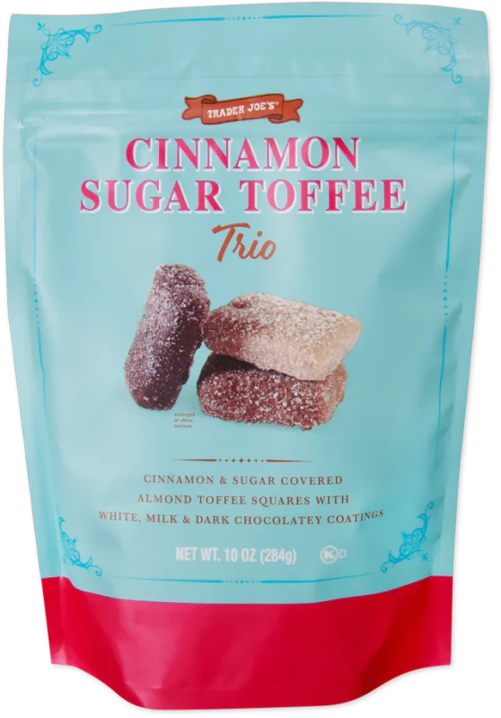 Cinnamon Sugar Toffee Trio – Chocolate Covered Crunchy Toffee Bites