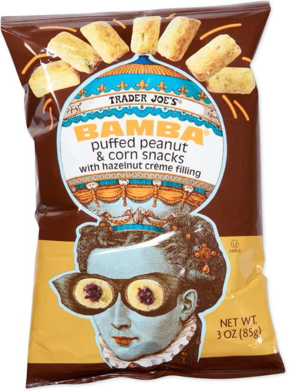 Bamba with Hazelnut Crème Filling – Crunchy Peanut Corn Snack with Creamy Hazelnut Center
