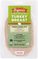 Organic Oven Roasted Turkey Breast 6 Oz Sliced Lean Deli Turkey