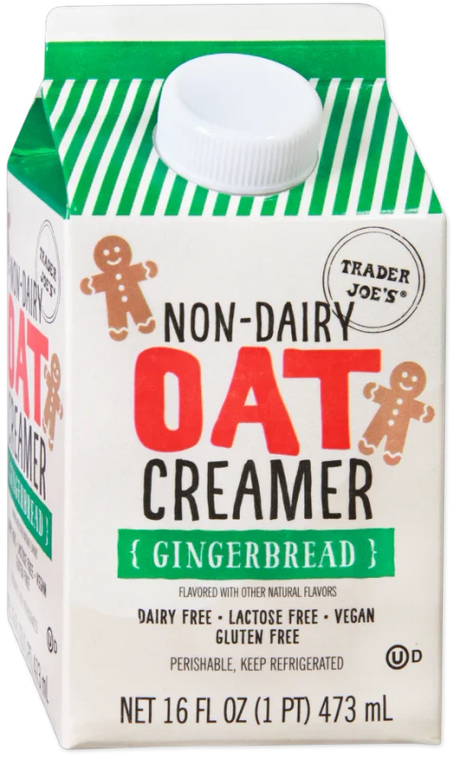 Non Dairy Gingerbread Oat Creamer Smooth Vegan Coffee Creamer