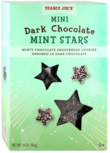 Mini Dark Chocolate Mint Stars – Holiday Chocolate Cookies with Minty Crunch